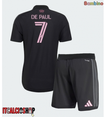 Inter Miami Rodrigo De Paul #7 Seconda Maglia Bambino 2026-27 Manica Corta (+ Pantaloni corti)